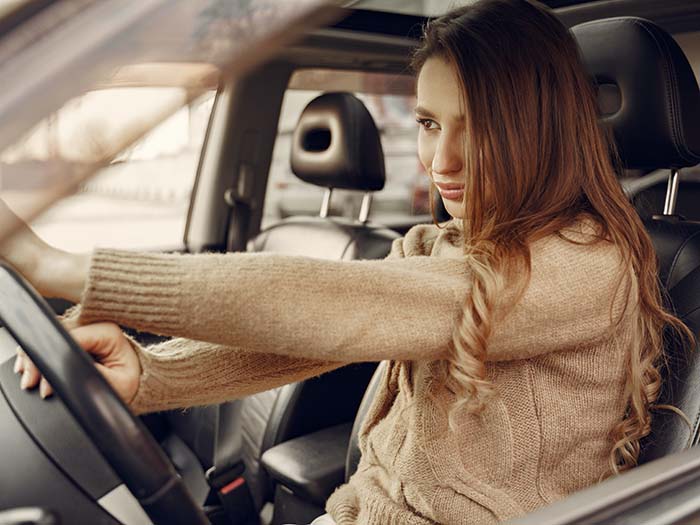 Woman driving